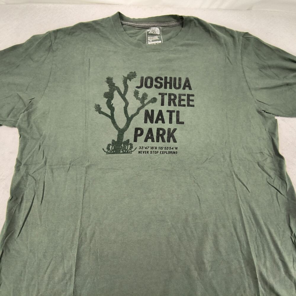 The North Face Casual Crew Neck Graphic T-Shirt Mens Size Large L Green